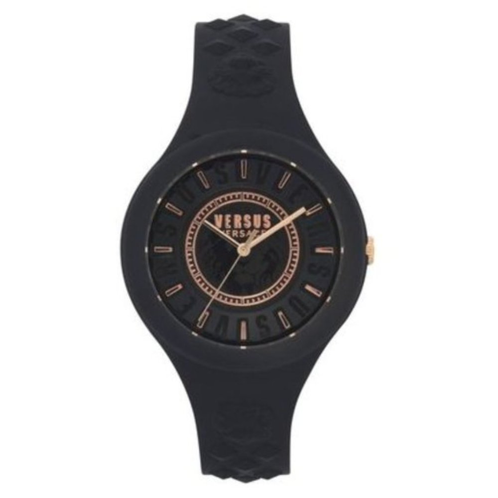 NWT Versace Black silicone watch